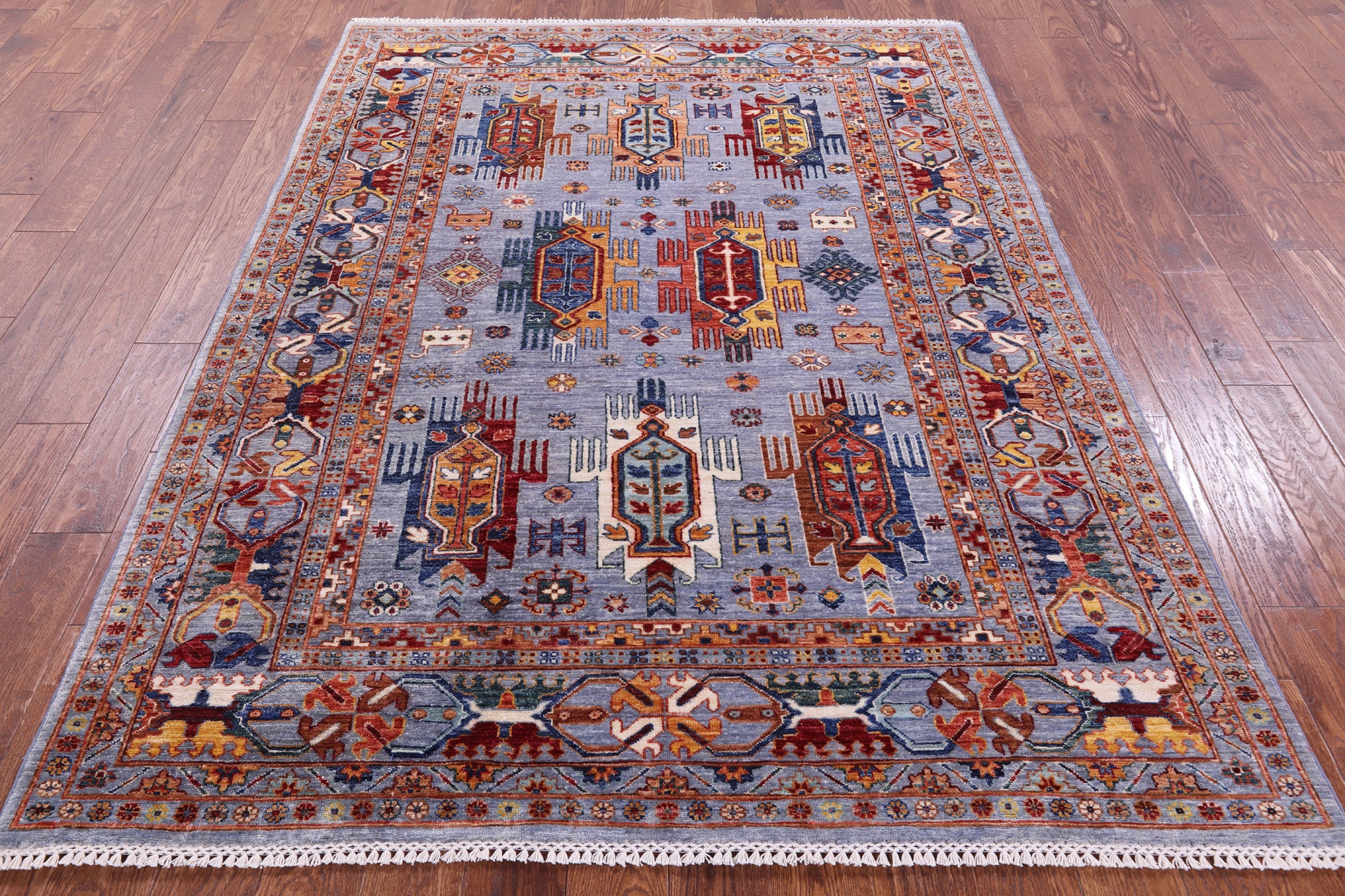 Persian Fine Serapi Hand Knotted Wool Rug - 5' 8" X 7' 7" - Golden Nile