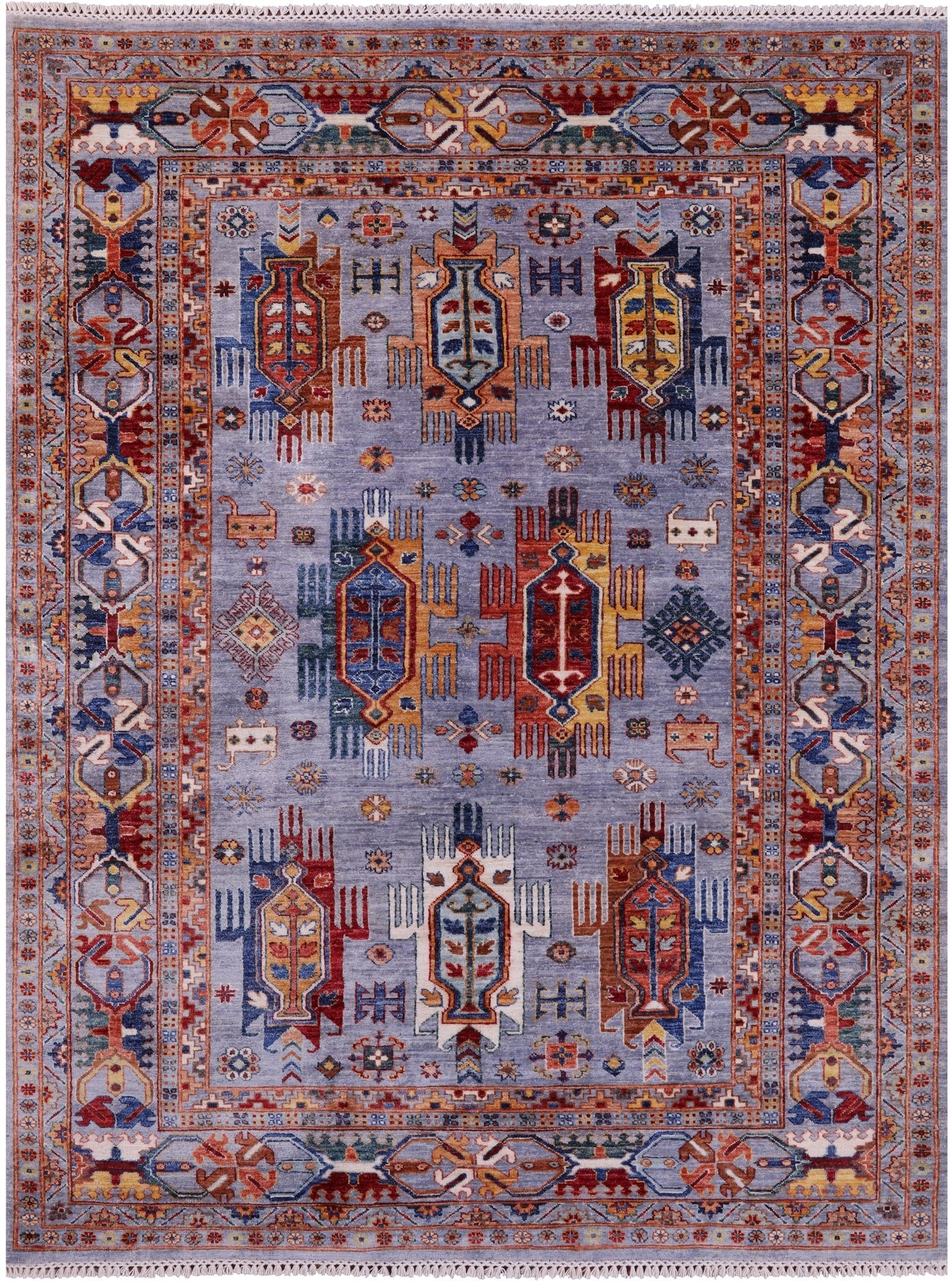 Persian Fine Serapi Hand Knotted Wool Rug - 5' 8" X 7' 7" - Golden Nile