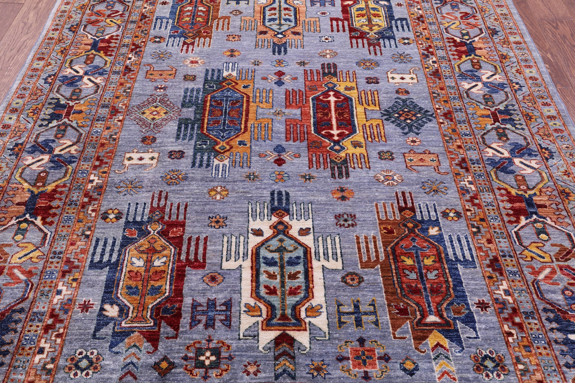 Persian Fine Serapi Hand Knotted Wool Rug - 5' 8" X 7' 7" - Golden Nile