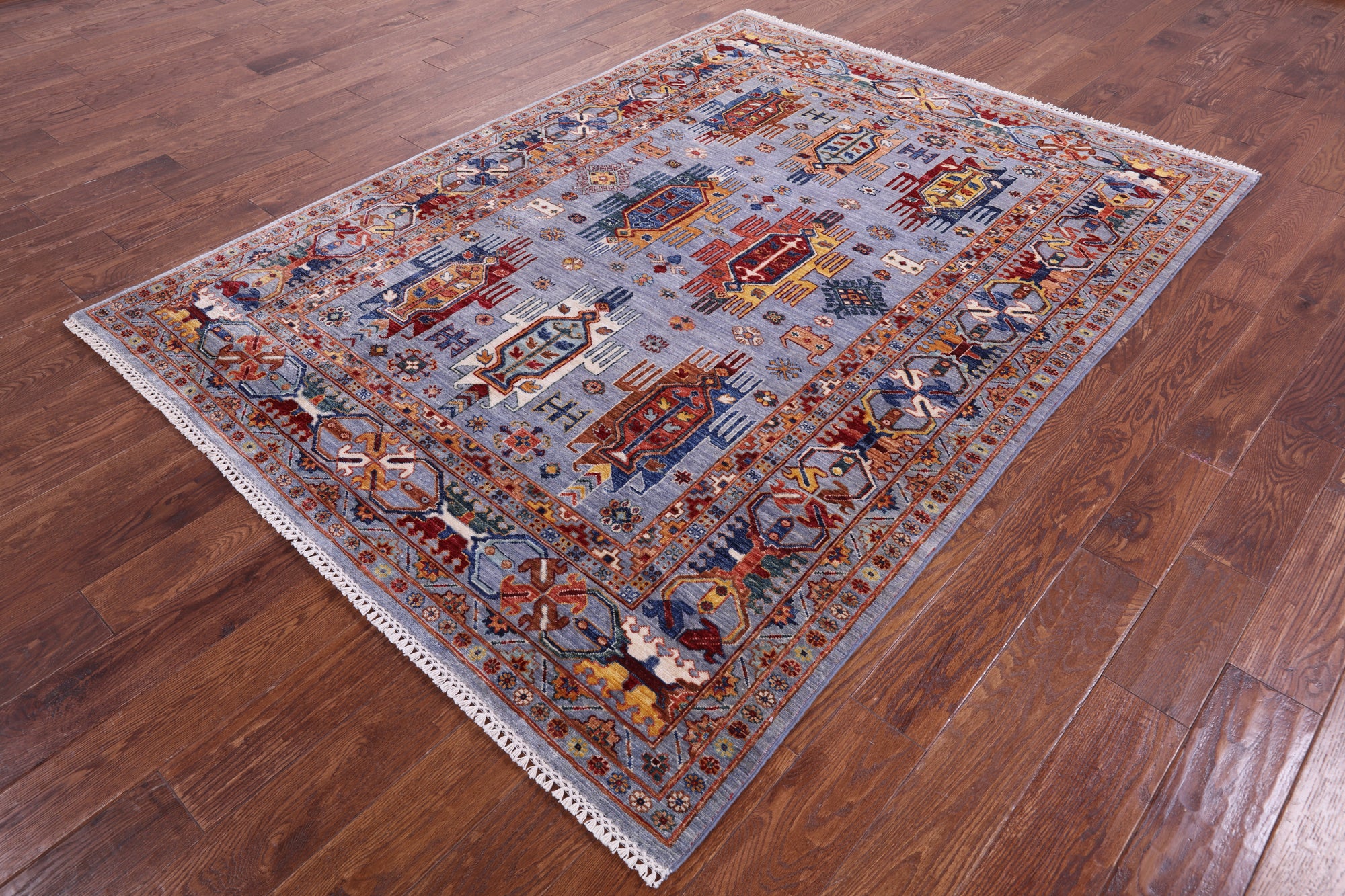 Persian Fine Serapi Hand Knotted Wool Rug - 5' 8" X 7' 7" - Golden Nile