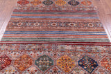 Khorjin Persian Gabbeh Hand Knotted Wool Rug - 5' 10" X 7' 8" - Golden Nile