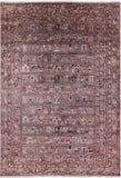 Tribal Persian Gabbeh Handmade Wool Rug - 8' 0" X 11' 4" - Golden Nile