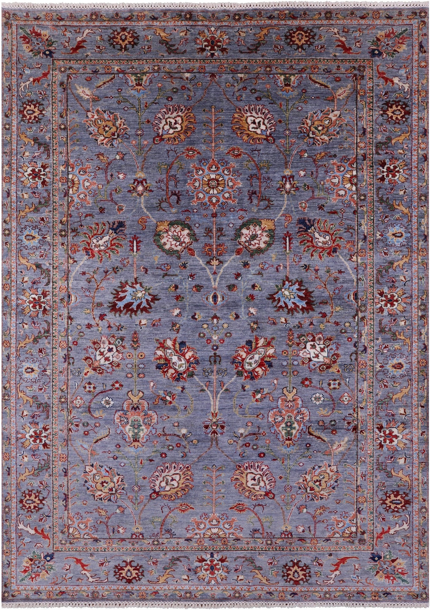 Peshawar Hand Knotted Wool Rug - 6' 8" X 9' 9" - Golden Nile