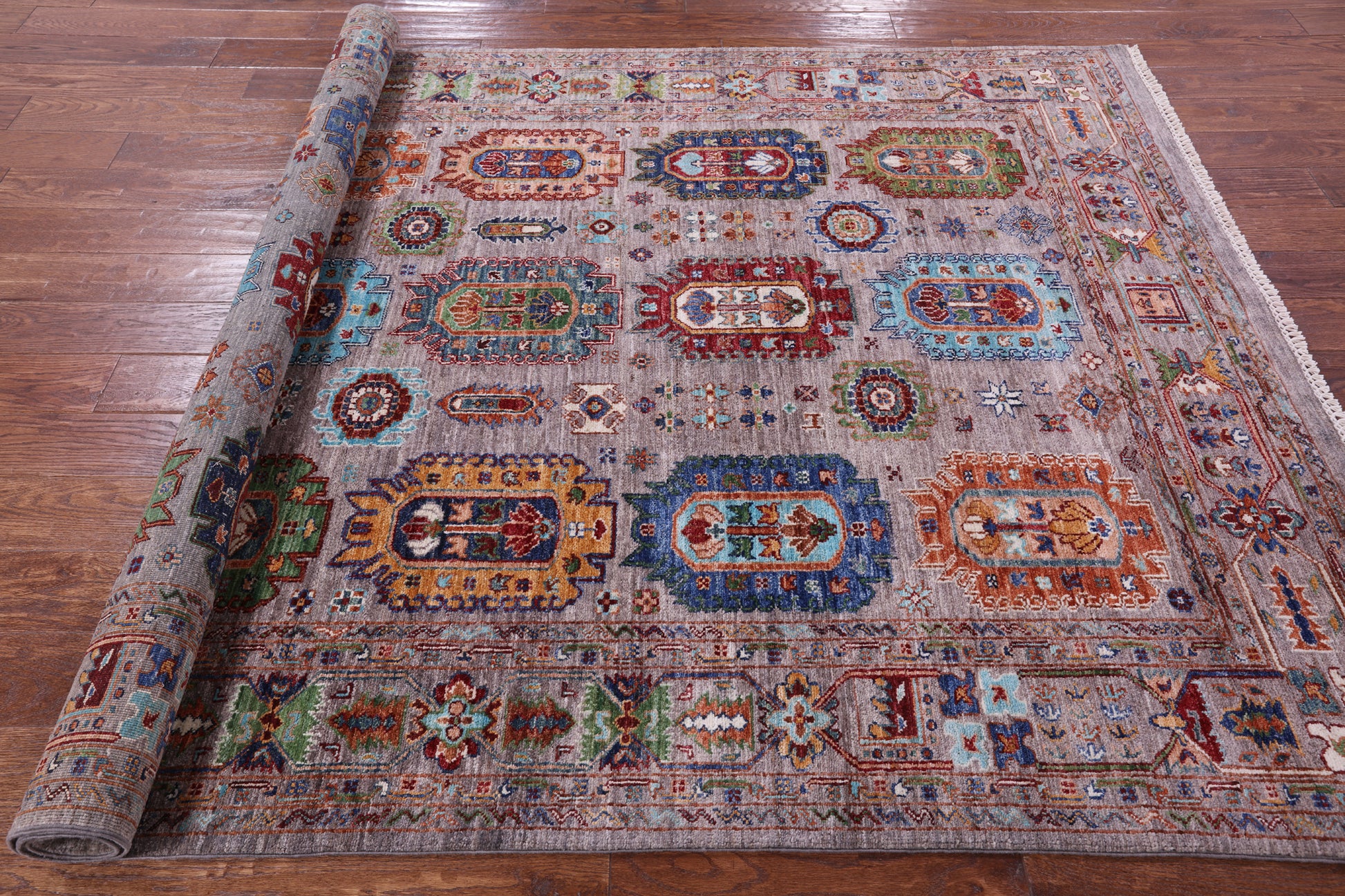 Turkmen Ersari Hand Knotted Wool Rug - 5' 10" X 8' 0" - Golden Nile