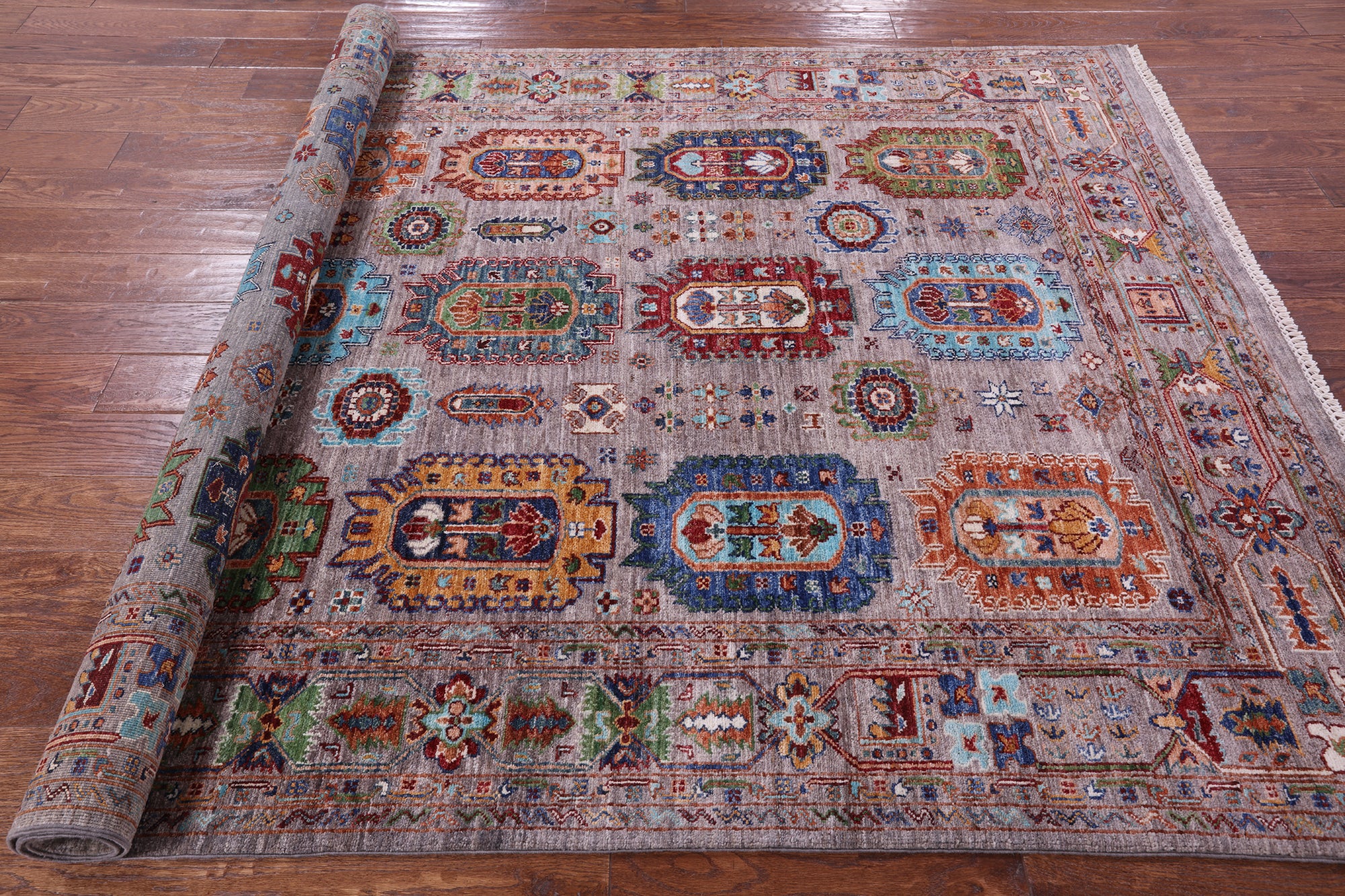 Turkmen Ersari Hand Knotted Wool Rug - 5' 10" X 8' 0" - Golden Nile