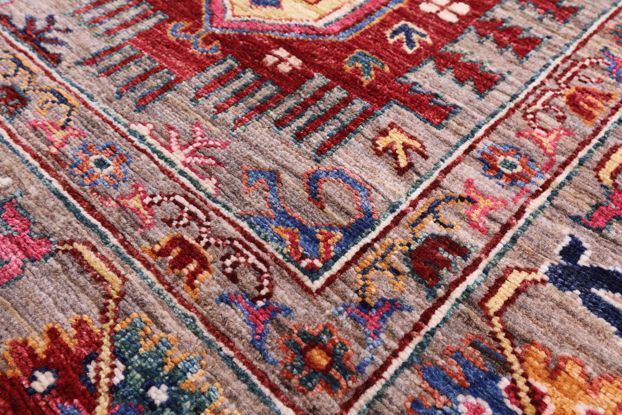 Turkmen Ersari Hand Knotted Wool Rug - 5' 10" X 8' 2" - Golden Nile
