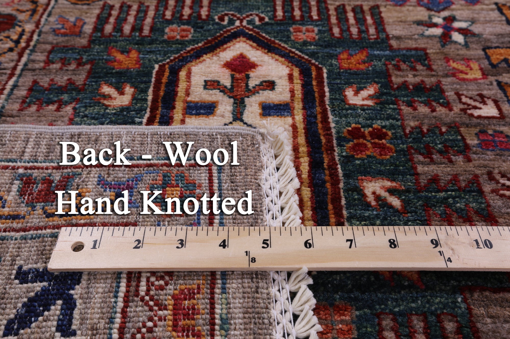 Turkmen Ersari Hand Knotted Wool Rug - 5' 10" X 8' 2" - Golden Nile