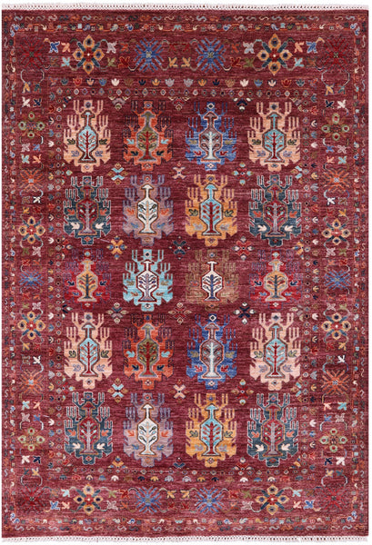 Tribal Persian Hand Knotted Wool Rug - 5' 7" X 8' 1" - Golden Nile
