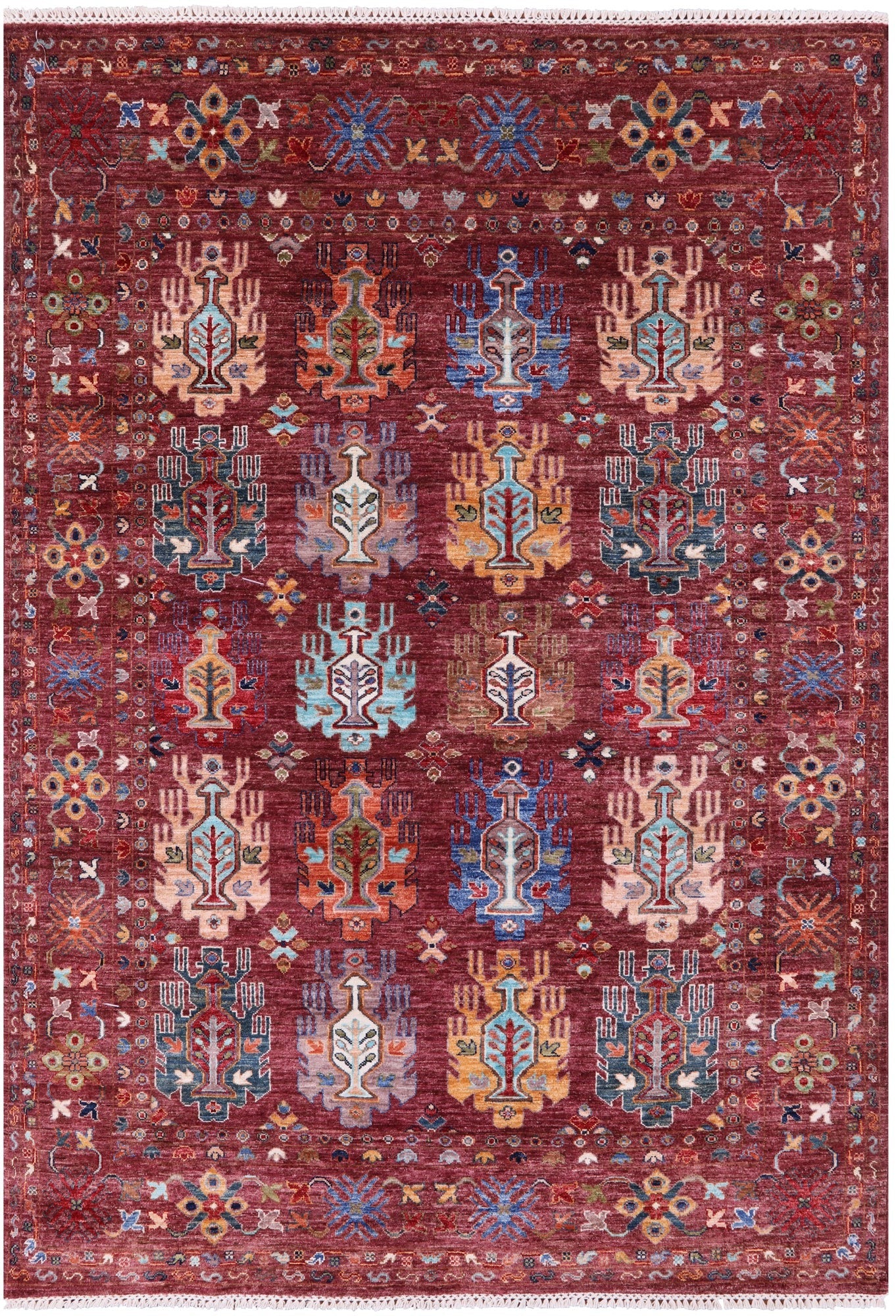 Tribal Persian Hand Knotted Wool Rug - 5' 7" X 8' 1" - Golden Nile
