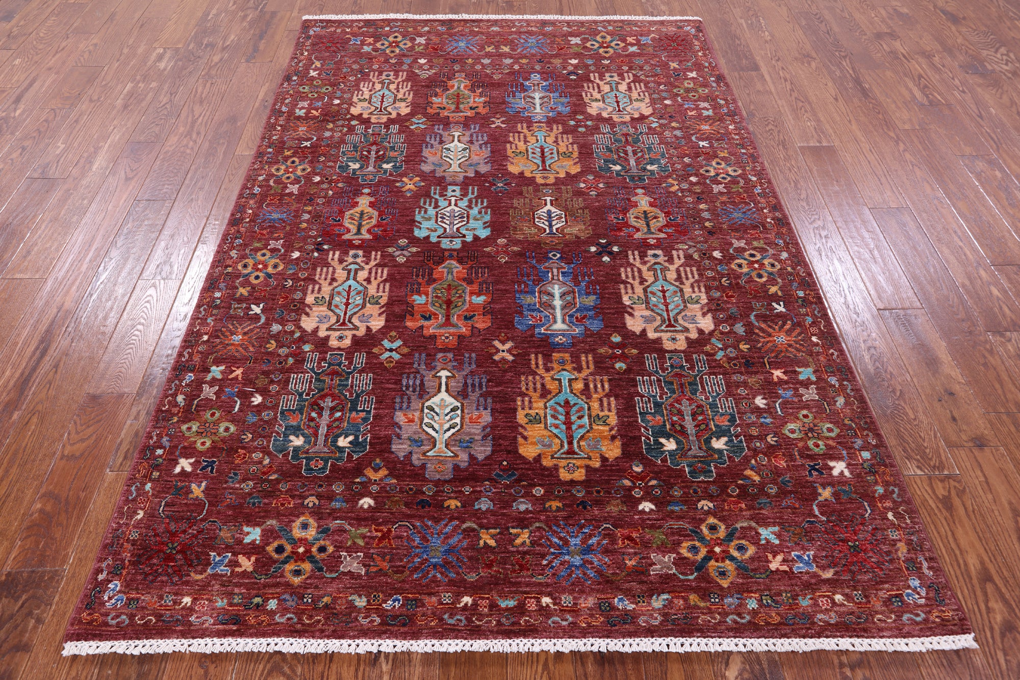 Tribal Persian Hand Knotted Wool Rug - 5' 7" X 8' 1" - Golden Nile
