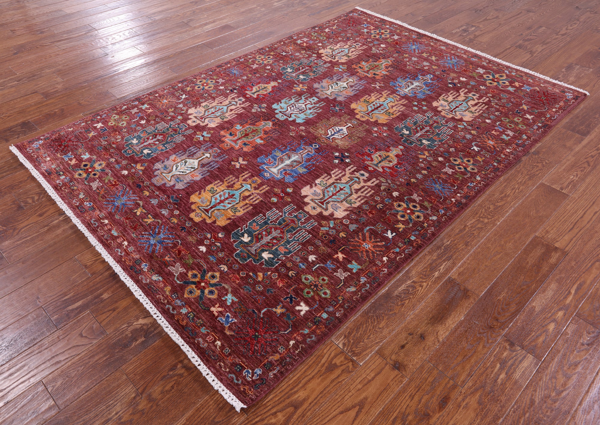 Tribal Persian Hand Knotted Wool Rug - 5' 7" X 8' 1" - Golden Nile
