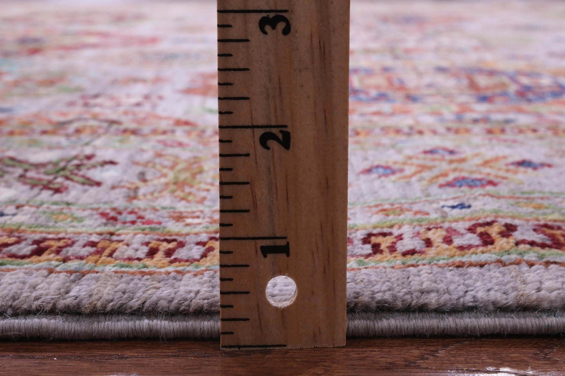Grey Turkmen Ersari Hand Knotted Wool Rug - 5' 1" X 6' 7" - Golden Nile