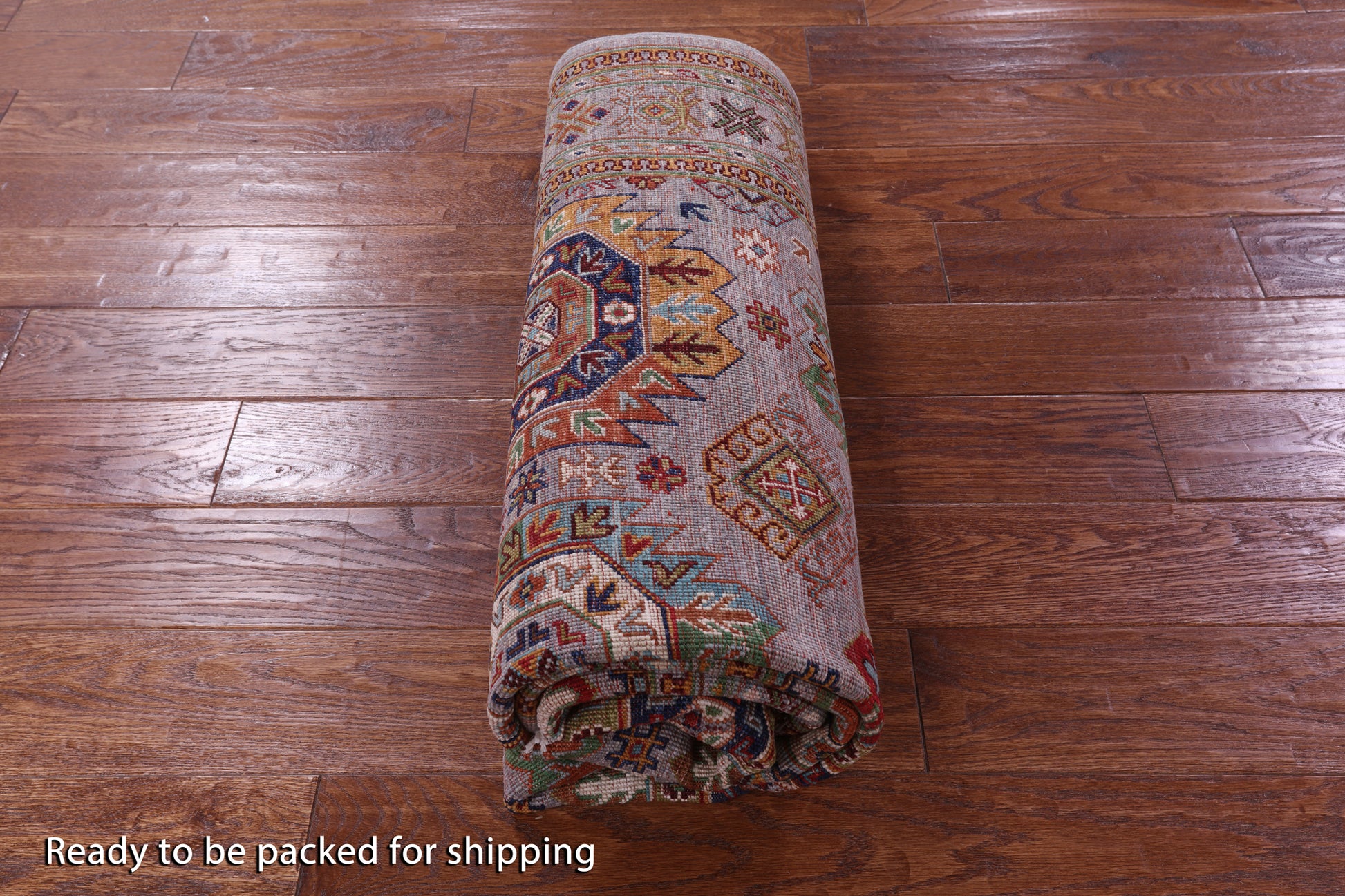 Grey Turkmen Ersari Hand Knotted Wool Rug - 5' 1" X 6' 7" - Golden Nile