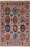 Turkmen Ersari Hand Knotted Wool Rug - 4' 2" X 6' 3" - Golden Nile