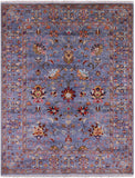 Peshawar Hand Knotted Wool Rug - 5' 0" X 6' 6" - Golden Nile