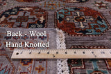 Grey Turkmen Ersari Hand Knotted Wool Rug - 5' 1" X 6' 6" - Golden Nile