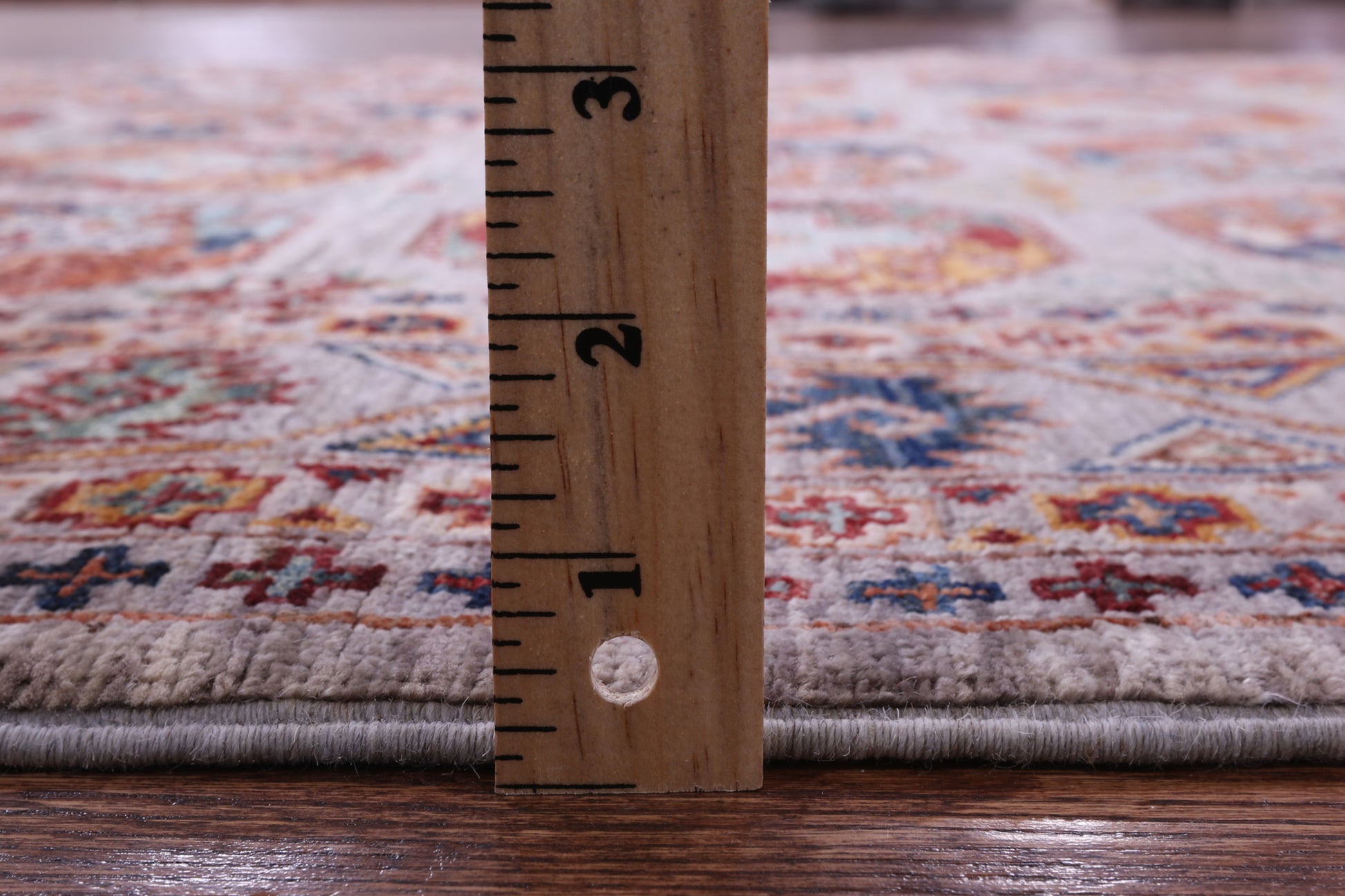 Grey Turkmen Ersari Hand Knotted Wool Rug - 5' 1" X 6' 6" - Golden Nile