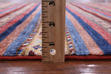Khorjin Persian Gabbeh Hand Knotted Wool Rug - 4' 1" X 6' 0" - Golden Nile