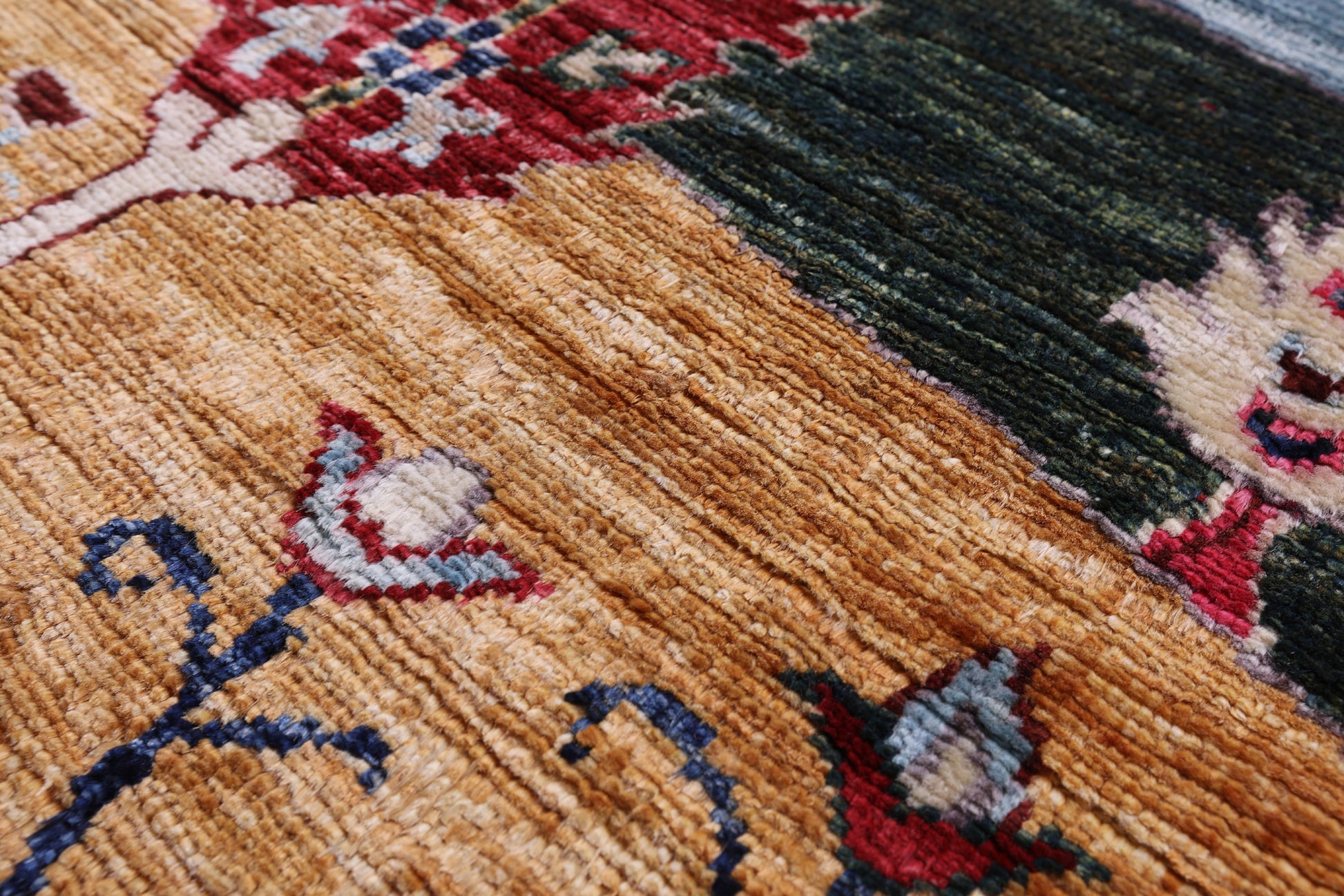 Tribal Persian Gabbeh Handmade Wool Rug - 3' 2" X 4' 11" - Golden Nile