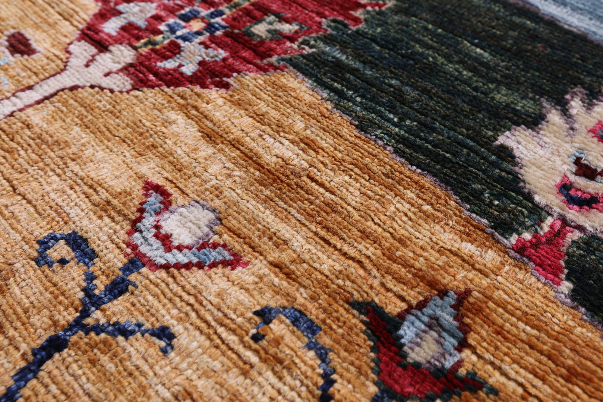 Tribal Persian Gabbeh Handmade Wool Rug - 3' 2" X 4' 11" - Golden Nile