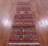 Khorjin Persian Gabbeh Hand Knotted Wool Runner Rug - 2' 8" X 9' 6" - Golden Nile
