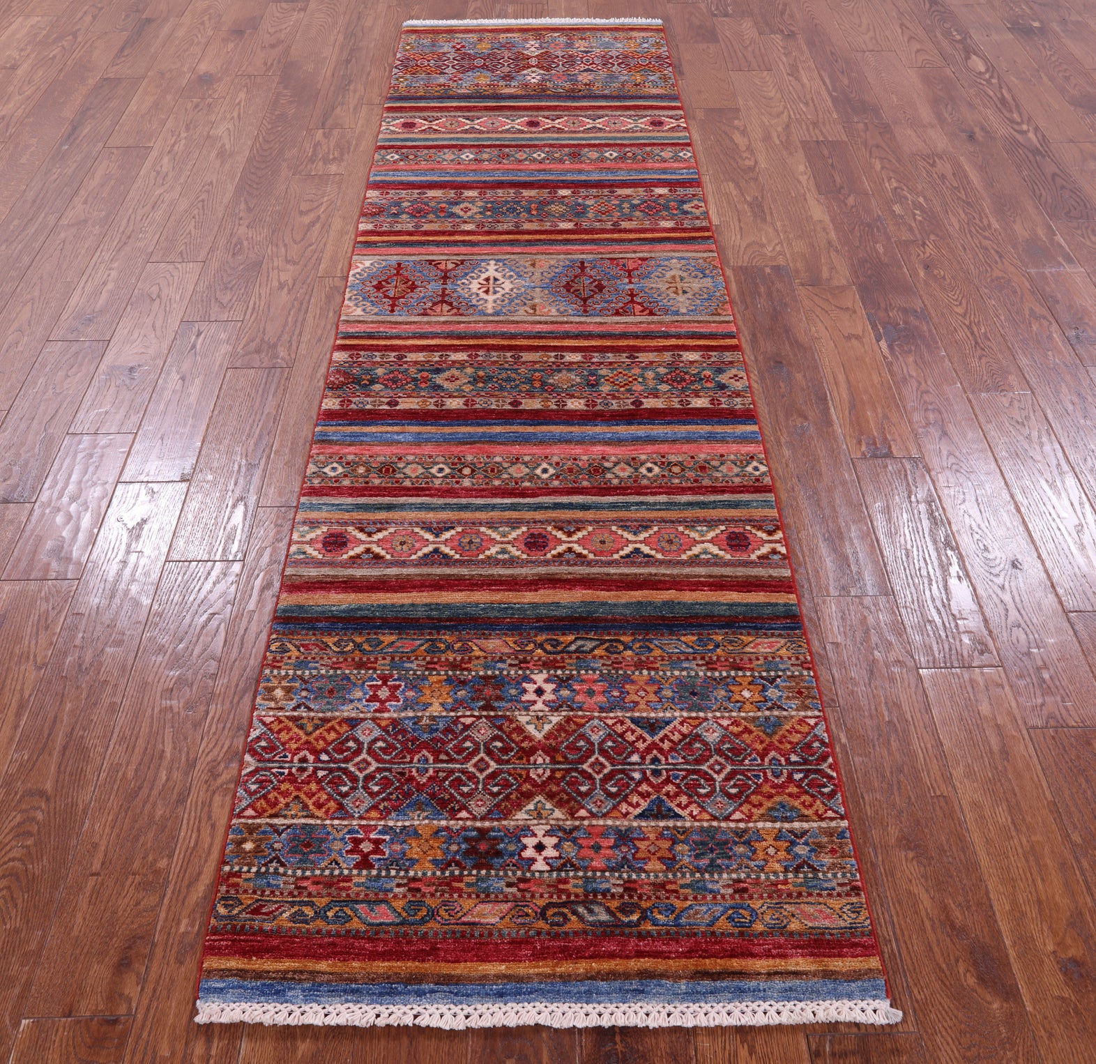Khorjin Persian Gabbeh Hand Knotted Wool Runner Rug - 2' 8" X 9' 6" - Golden Nile