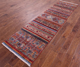 Khorjin Persian Gabbeh Hand Knotted Wool Runner Rug - 2' 8" X 9' 6" - Golden Nile