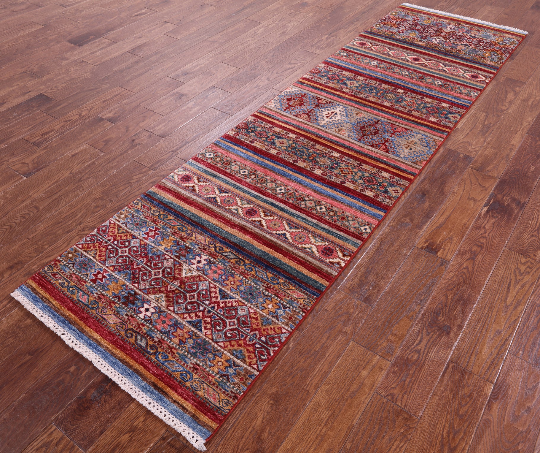 Khorjin Persian Gabbeh Hand Knotted Wool Runner Rug - 2' 8" X 9' 6" - Golden Nile