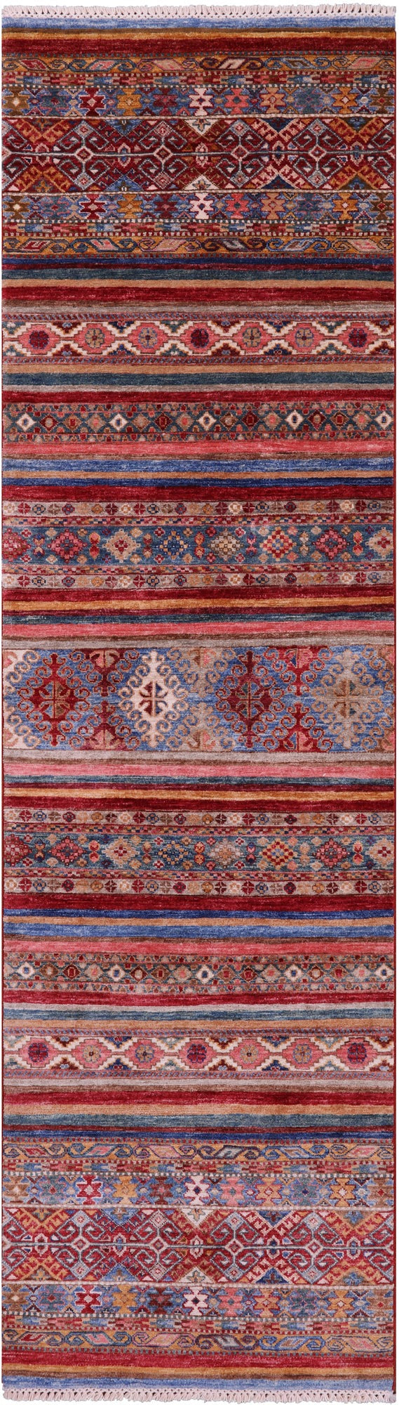 Khorjin Persian Gabbeh Hand Knotted Wool Runner Rug - 2' 8" X 9' 6" - Golden Nile