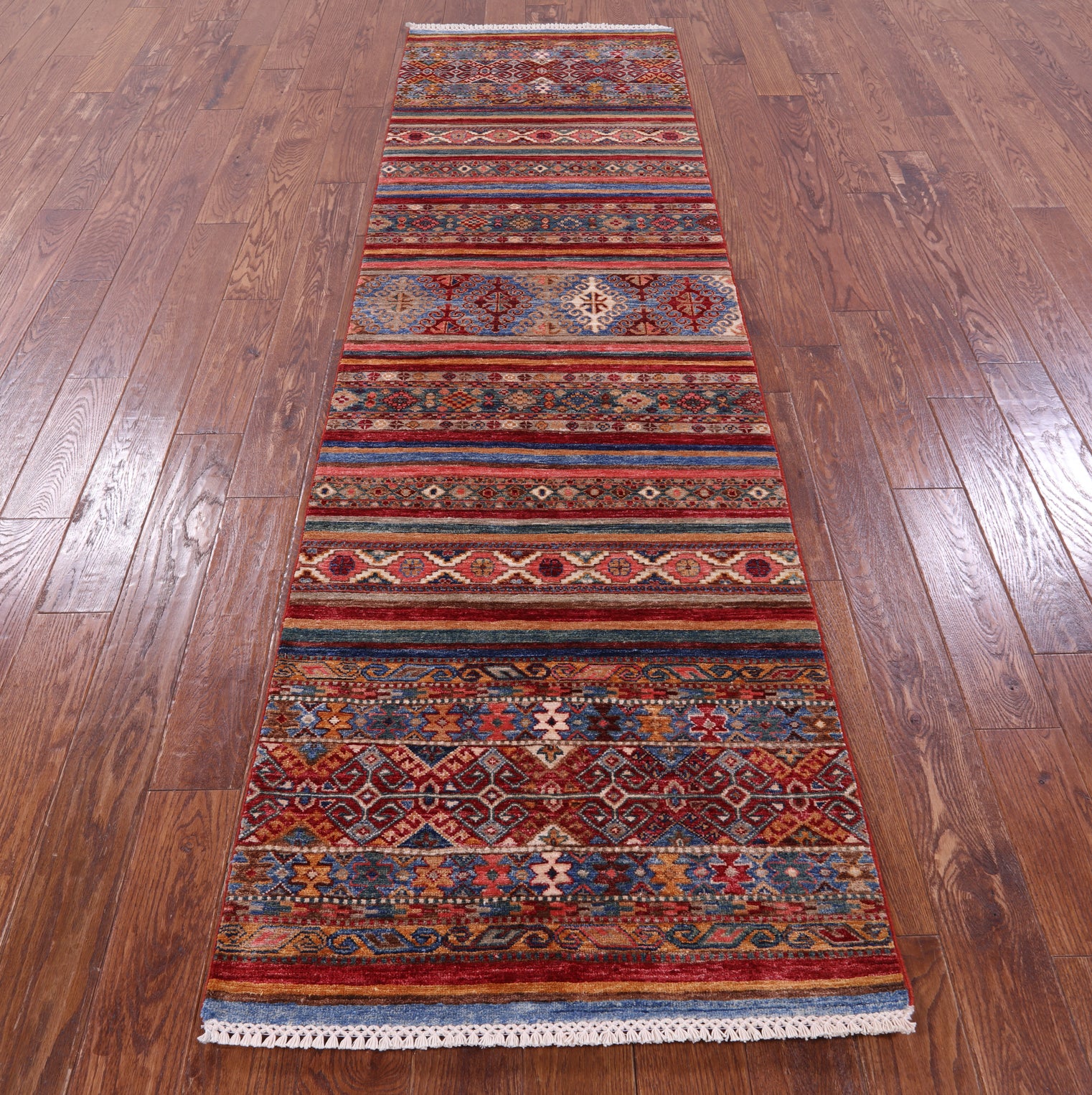 Khorjin Persian Gabbeh Hand Knotted Wool Runner Rug - 2' 8" X 9' 7" - Golden Nile