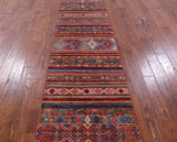Khorjin Persian Gabbeh Hand Knotted Wool Runner Rug - 2' 8" X 9' 7" - Golden Nile