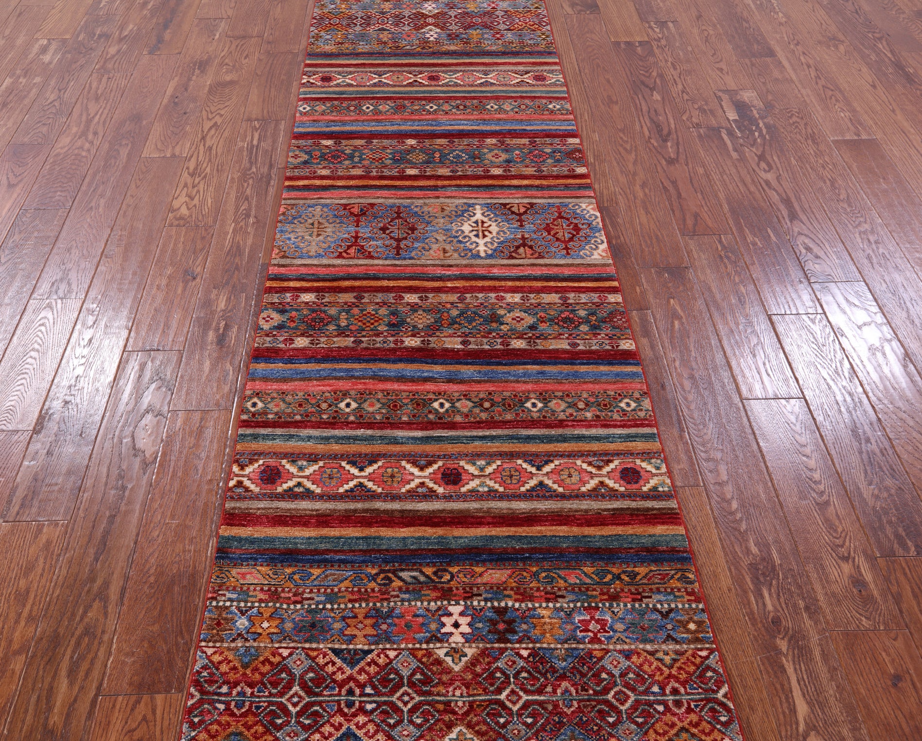 Khorjin Persian Gabbeh Hand Knotted Wool Runner Rug - 2' 8" X 9' 7" - Golden Nile