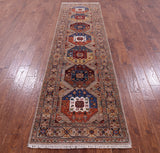 Turkmen Ersari Hand Knotted Wool Runner Rug - 2' 9" X 10' 1" - Golden Nile