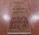 Khorjin Persian Gabbeh Hand Knotted Wool Runner Rug - 2' 8" X 10' 0" - Golden Nile