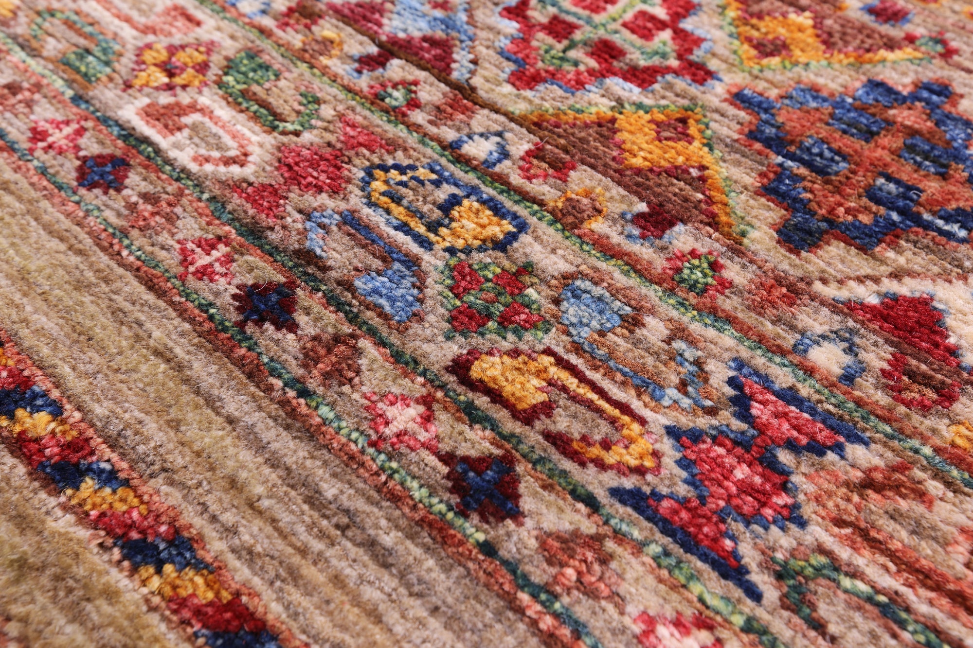Khorjin Persian Gabbeh Hand Knotted Wool Runner Rug - 2' 8" X 10' 0" - Golden Nile