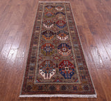 Turkmen Ersari Handmade Wool Runner Rug - 2' 10" X 8' 5" - Golden Nile