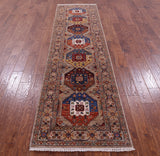Turkmen Ersari Hand Knotted Wool Runner Rug - 2' 8" X 10' 1" - Golden Nile