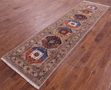 Turkmen Ersari Hand Knotted Wool Runner Rug - 2' 8" X 10' 1" - Golden Nile