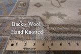 Ivory Turkish Oushak Hand Knotted Wool Area Rug - 9' 3" X 11' 11" - Golden Nile