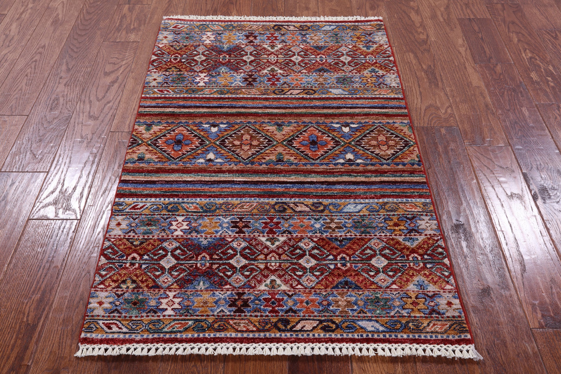 Khorjin Persian Gabbeh Hand Knotted Wool Rug - 2' 8" X 4' 0" - Golden Nile