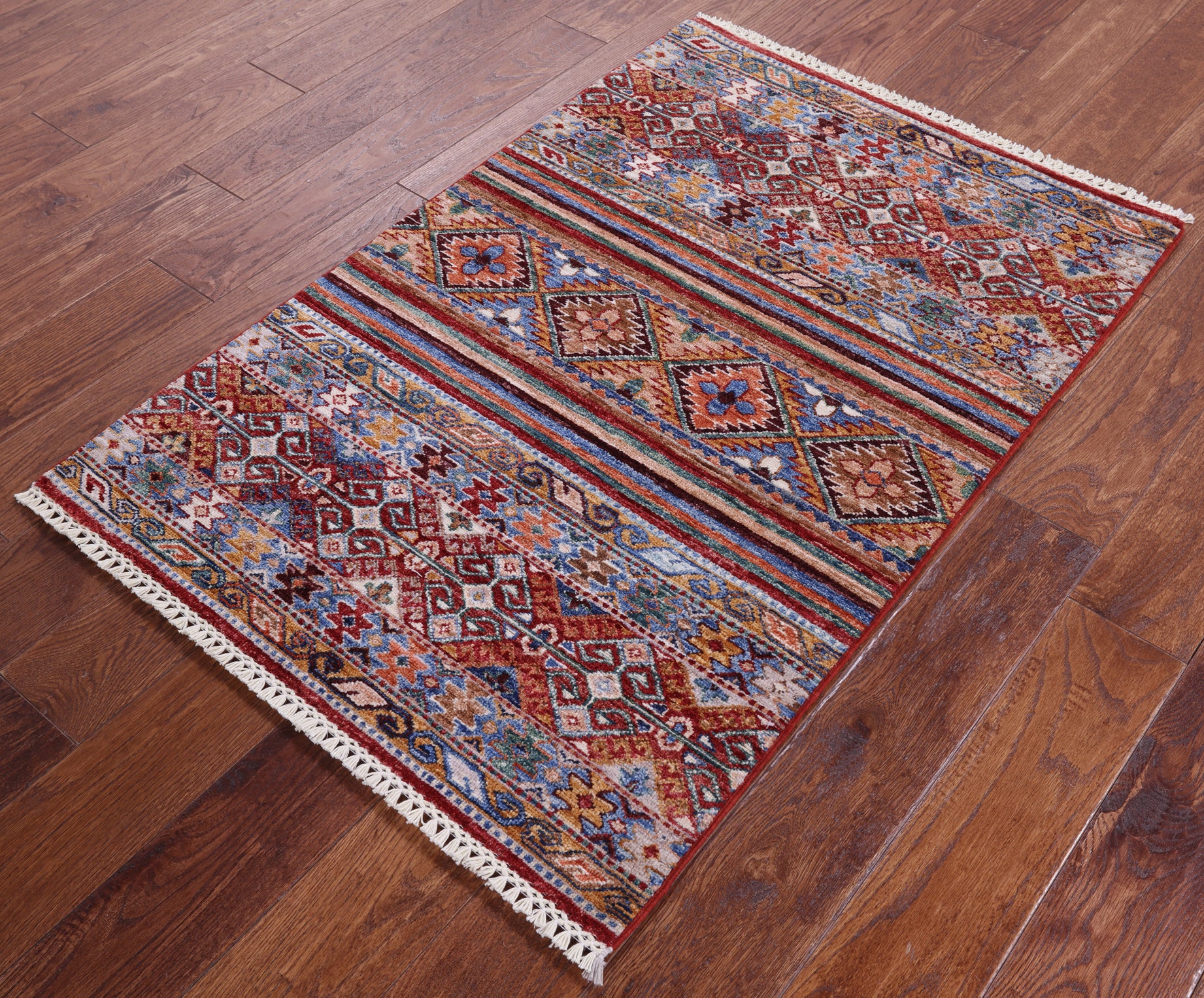 Khorjin Persian Gabbeh Hand Knotted Wool Rug - 2' 8" X 4' 0" - Golden Nile