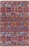 Khorjin Persian Gabbeh Hand Knotted Wool Rug - 2' 8" X 4' 0" - Golden Nile