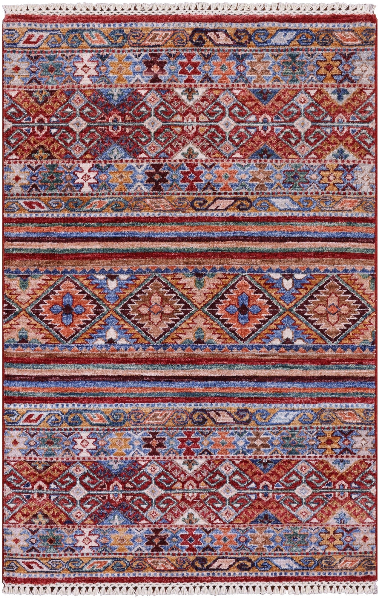 Khorjin Persian Gabbeh Hand Knotted Wool Rug - 2' 8" X 4' 0" - Golden Nile