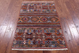 Khorjin Persian Gabbeh Hand Knotted Wool Rug - 2' 9" X 4' 0" - Golden Nile