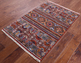 Khorjin Persian Gabbeh Hand Knotted Wool Rug - 2' 9" X 4' 0" - Golden Nile