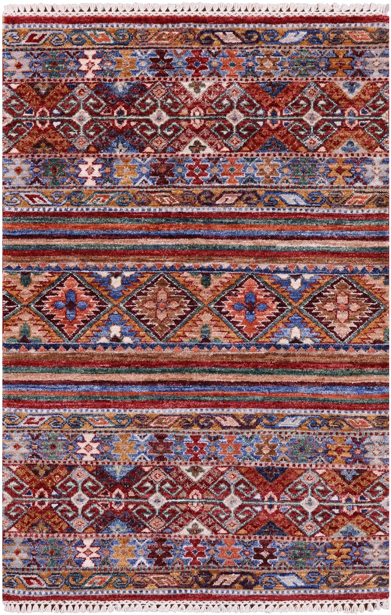 Khorjin Persian Gabbeh Hand Knotted Wool Rug - 2' 9" X 4' 0" - Golden Nile