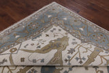 Ivory Turkish Oushak Hand Knotted Wool Rug - 9' 2" X 11' 9" - Golden Nile