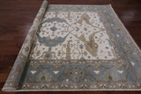 Ivory Turkish Oushak Hand Knotted Wool Rug - 9' 2" X 11' 9" - Golden Nile