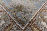 Ivory Turkish Oushak Hand Knotted Wool Rug - 9' 2" X 11' 9" - Golden Nile