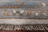 Ivory Turkish Oushak Hand Knotted Wool Rug - 9' 2" X 11' 9" - Golden Nile